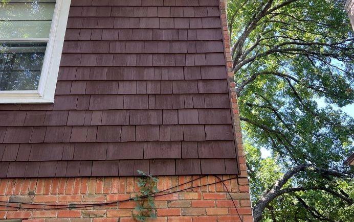 Cedar shakes in need of repair