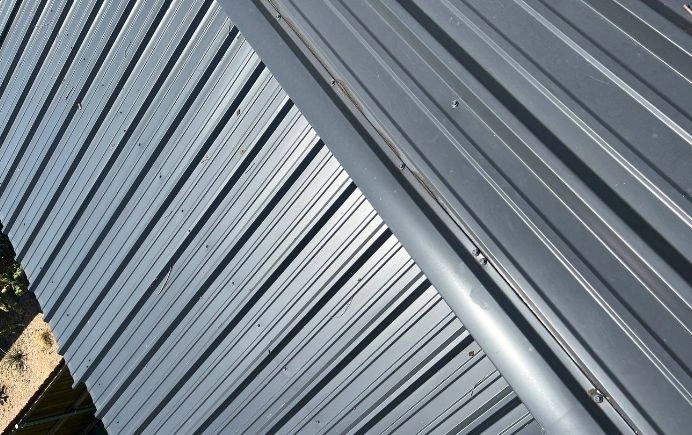 Closeup of standing Seam Metal Roof